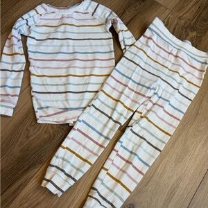 LouLou Lollipop Striped Long Sleeve Pajama Set Size 6 Kids Tencel Material SOFT